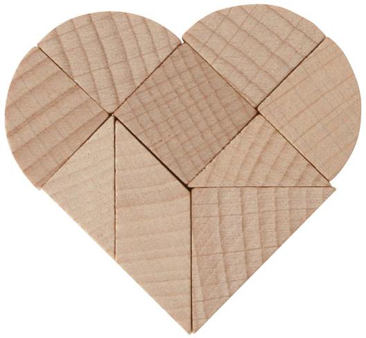 Holz-Legepuzzle Herz-Tangram