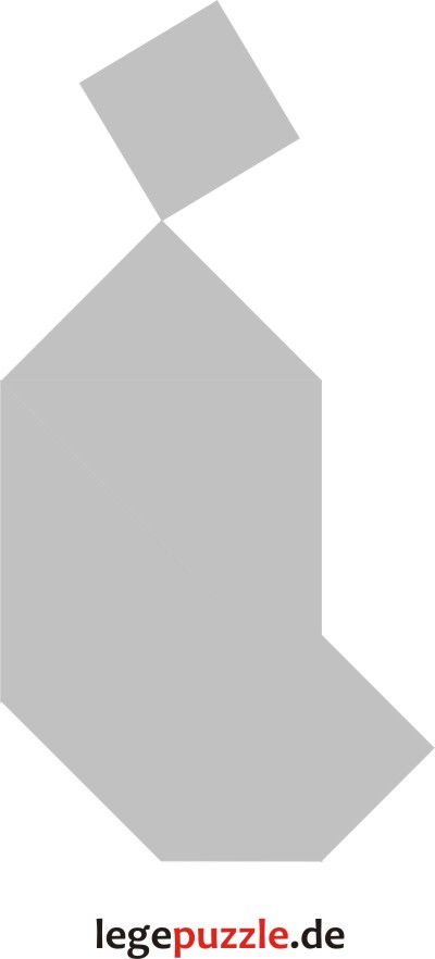 Tangram Knieender Mensch Nr.2