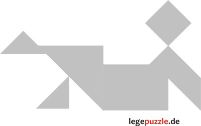 Tangram Sitzender Mensch