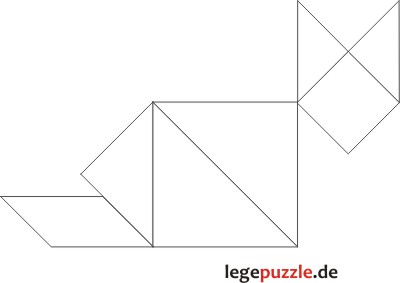 Tangram Lsung Katze